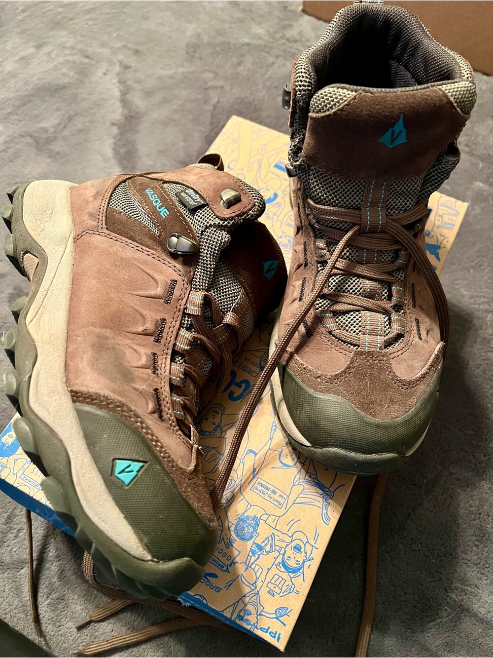 Vasque Brown and Olive Women’s Hiking Boots
